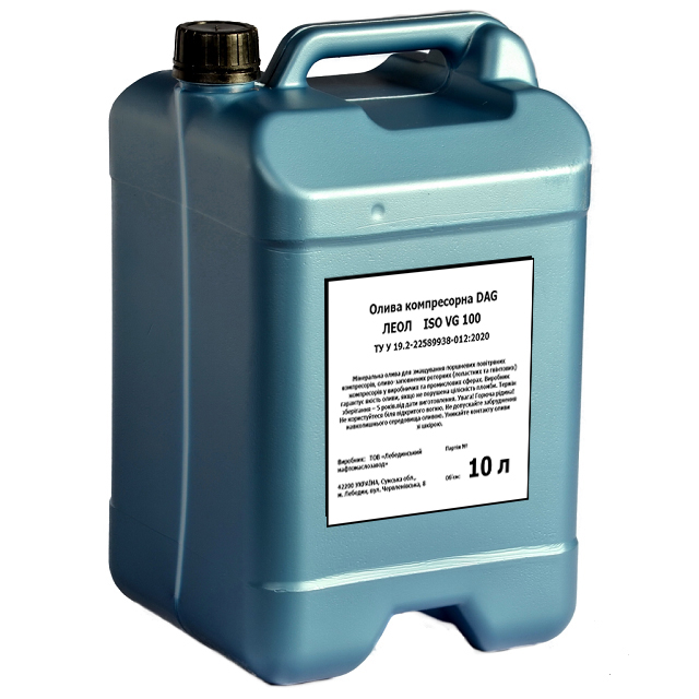 Олива компресорна DAG ЛЕОЛ ISO VG 100 Каністра 10л.